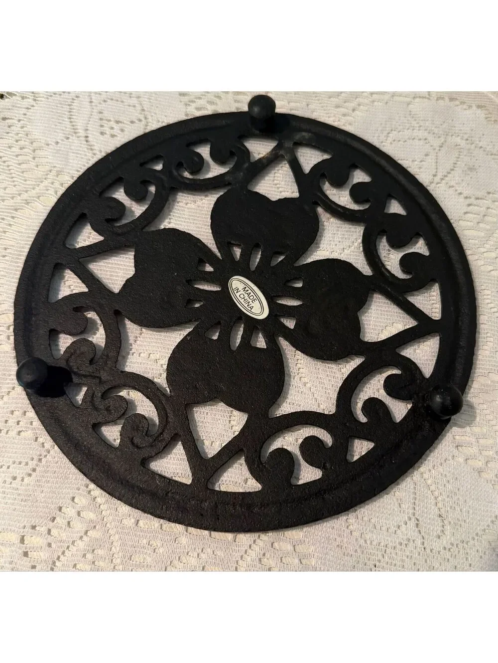 A 43.  Trivet with hearts!